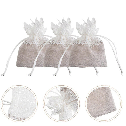 Cloth Candy Bags 6 Pack Drawstring Pouches for Wedding Party Candy Storage 1