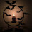 Candlestick Holder Halloween Bat Wall Decor Round Shape Gothic Table Decoration Iron Art 3