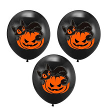 Latex Balloon Set 30Pcs Halloween Assorted Color Cat Dot Pattern Pumpkin Balloons for Party