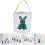 Easter Bunny Basket Candy Bag Cotton Canvas Kids Storage for Easter Eggs 3