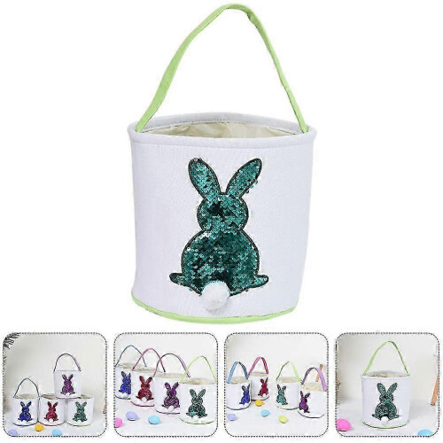 Easter Bunny Basket Candy Bag Cotton Canvas Kids Storage for Easter Eggs 2