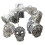 Halloween String Light 20 LED 3m Painted Skull Warm White Continuous On Battery Operated 1