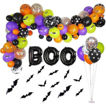 Kit di palloncini di Halloween con palloncini di coriandoli in lamina Palloncini in lamina di PVC per la decorazione della festa