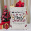 Extra Large Canvas Drawstring Bags with Christmas Reindeer Snowflake Print and Solid Back 3