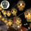 Halloween String Light 20 LED 3m Painted Skull Warm White Continuous On Battery Operated 4