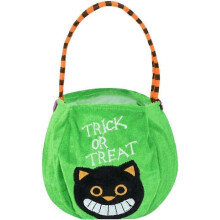 Seau Non tissé pour bonbons ou friandises d'Halloween, sac à bonbons à la citrouille de grande capacité, réutilisable pour la fête