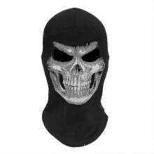 Skull Mask Kukla pre dospelých, 3D digitálna tlač Strašidelná halloweenska maska, priedušné outdoorové športy