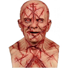 Máscara de Halloween de silicone com caveira 3D assustadora para homens e mulheres fantasia adulta cosplay