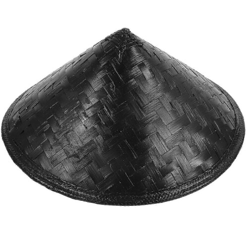 Ninja Hat Bamboo Cosplay Hat for Party Stage Performance Decorative Black Handwoven