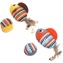 2-Set Cat Interactive Teething Balls – Kitten Chew Toys