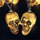 Halloween Skull LED Light String 3m 20 Lights Battery Operated White Decorative String Lights 3