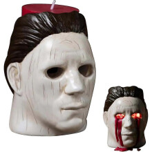 Castiçais de terror com olhos sangrando para decoração de Halloween em ambientes internos e externos