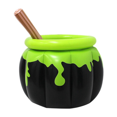 Halloween Inflatable Cauldron Cooler for Drinks and Candy, PVC Party Decoration