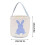 Easter Basket Canvas Bunny Printed Small Tote Bag for Eggs Candy 25x23 cm 5