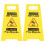 Caution Wet Floor Sign, 2-Pack, Double-Sided, Bright Yellow, PP, Foldable with Handle for Commercial Use 3
