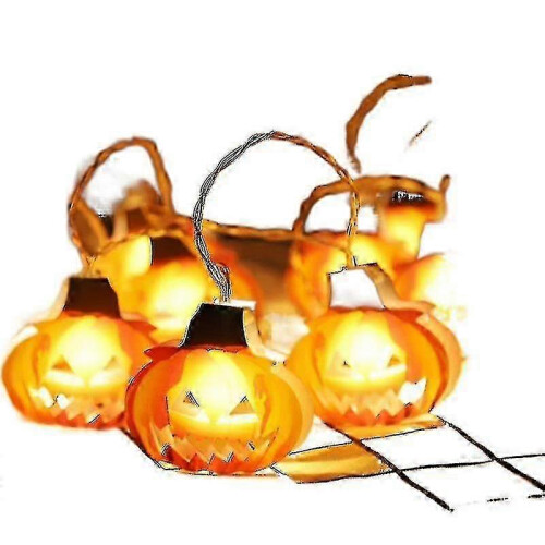 Pumpkin Halloween String Lights 3m 20LED 3D Lantern Waterproof Memory Function Orange Glow 2