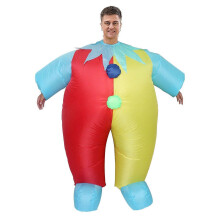 Halloweensky nafukovací kostým pre dospelých so vstavanou pumpou, ekologické PVC, priedušná sieťovina, vtipný náladový dizajn