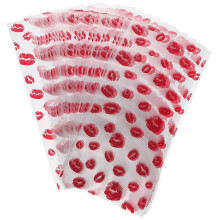Sacs à bonbons OPP rouges, paquet de 100, motif cœur de la Saint-Valentin, rangement refermable, 10,81x4,91 pouces