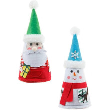 Sac à bonbons de noël, pochette de rangement Non tissée pour père noël, pour cadeaux de fête, décorations d'arbre de noël