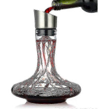 Carafe à vin avec aérateur et filtre intégrés, carafe en cristal soufflé à la main sans plomb