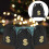 Canvas Drawstring Bags with Sign, Black 4-Pack, Storage and Party Decor 4