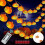 Halloween Pumpkin String Lights Remote Control Timer 8 Modes Waterproof Indoor Outdoor Battery 4