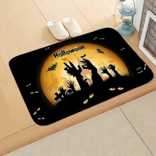 Tapis de sol Halloween 60x40 cm noir antidérapant séchage rapide résistant à l'eau durable résistant à l'usure antistatique protecteur de sol