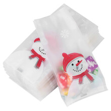 Sacs à bonbons transparents, paquet de 50, sacs de rangement de noël pour bonbons et biscuits