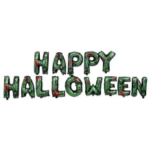 Green Foil Letter Balloons Halloween Party Decorations