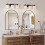 Black Arched Bathroom Wall Mirror 96x66cm Aluminum 4