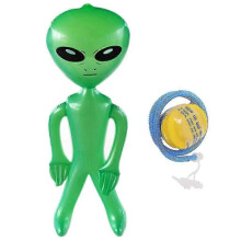 Halloween aufblasbarer Außerirdischer mit Inflatorpumpe 90 cm 170 cm PVC Blau Grün Lila Partydekoration