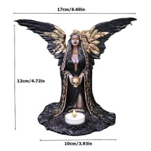 Grim Reaper Statue Resin Candle Holder Nordic Death Decoration Gothic Halloween Aromatherapy Candlestick Sculpture 17x12cm