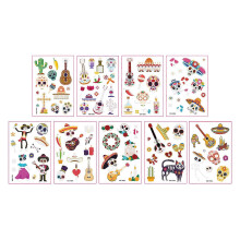 Temporary Tattoos Halloween Luminous Stickers for Kids Adults 9pcs Glow in Dark