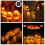 20LED Halloween Solar Pumpkin String Lights, Outdoor Waterproof Lantern 6.5m 3