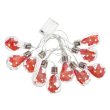 Guirlande lumineuse LED pour Halloween, 10 pièces, étanche IP44, fonctionne avec piles, fil de cuivre en verre