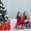 Sacos de doces de Natal 50 unidades de cordão de plástico vermelho branco árvore floco de neve 9,8 x 5,9 x 2,4 polegadas 5