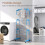 Living And Home Foldable Tower Clothes Rack 2
