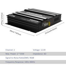 2 Wege Leistungsverstärker 12V Auto Klasse A/B