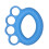 Fingerstrecker Übungsring Silikon Blau 12