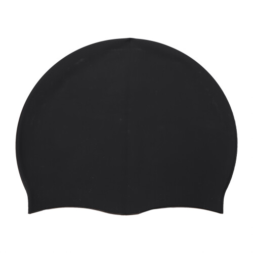 Schwimmkappe Silikon Schwarz Damen Herren 1