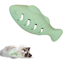 Silicone Fish Cat Toy – Bite-Resistant Catnip-Fillable Interactive Toy