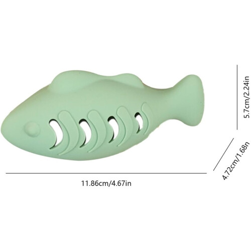 Silicone Fish Cat Toy – Bite-Resistant Catnip-Fillable Interactive Toy 1