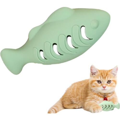 Silicone Fish Cat Toy – Bite-Resistant Catnip-Fillable Interactive Toy 2