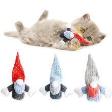 Catnip Rope Chew Toy – 3-Piece Plush Toy with Paper Sounds (Red)