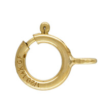 (6mm) Gold Filled Open Bolt Rings Pack of 5