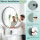 80cm Wavy Aluminum Edge Bathroom Wall Mirror Black 5