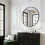 80cm Wavy Aluminum Edge Bathroom Wall Mirror Black 6