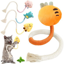 Interactive Cat Toys 4-Pack – Catnip Cotton Rope Dental Chew Toys