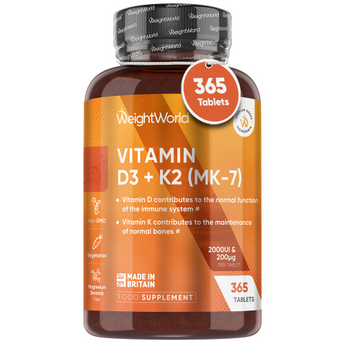 WeightWorld Vitamin D3 K2 - 365 Vegan Tablets