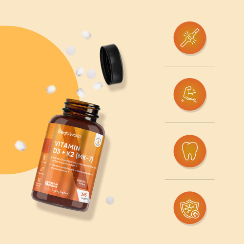 WeightWorld Vitamin D3 K2 - 365 Vegan Tablets 2